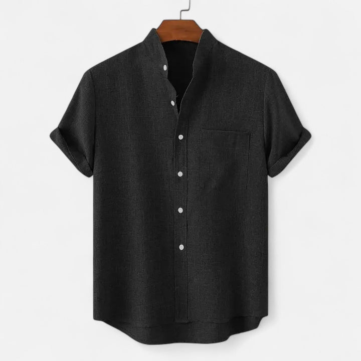 Leichtes Langarm-Herrenhemd für Sommerabende oder Business Casual, atmungsaktiv & elegant, ideal für den Übergang.