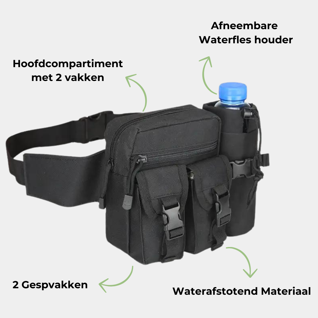 Vielseitige Unisex Sport Hüfttasche. Ideal als Bauchtasche für Reisen, Wandern und Radfahren im Outdoor-Bereich.