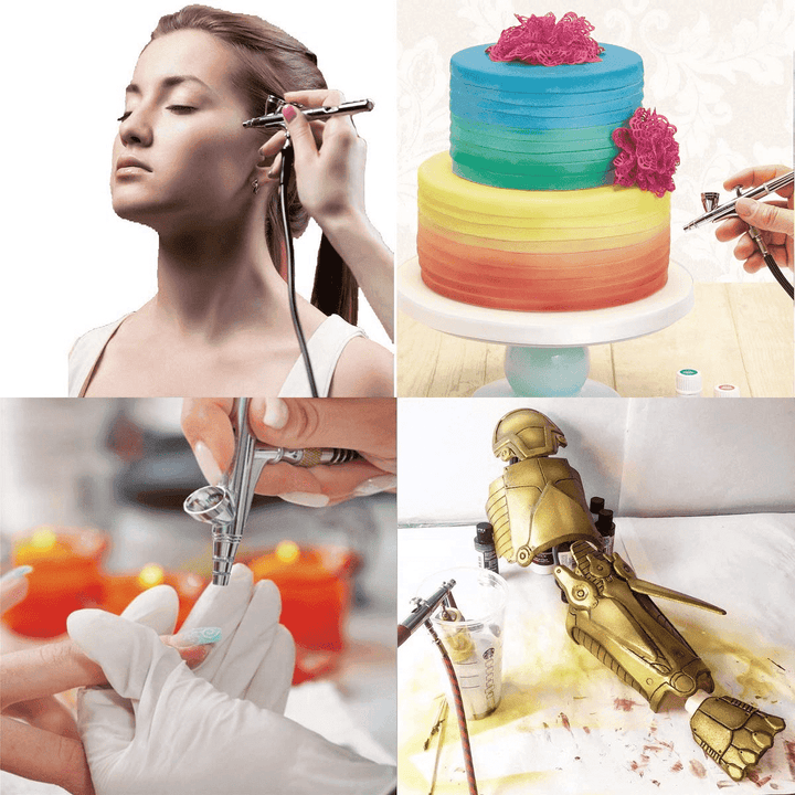 Airbrush Set für vielfältige Anwendungen: Nagelkunst, Modellbau, Tortendeko, Make-up & Basteln. Werden Sie kreativ!