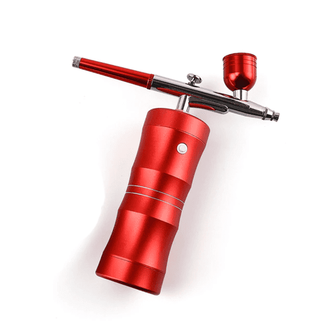 Umfassendes Airbrush Set mit Pistole, Schläuchen & Reinigungsbürsten für Nagelkunst, Modellbau & Tortendeko.