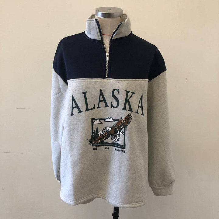 Stilvoller Damen Louisa Hoodie in Übergröße. Vielseitiger Kapuzenpullover, bequem und ideal für Herbst & Winter Freizeit.