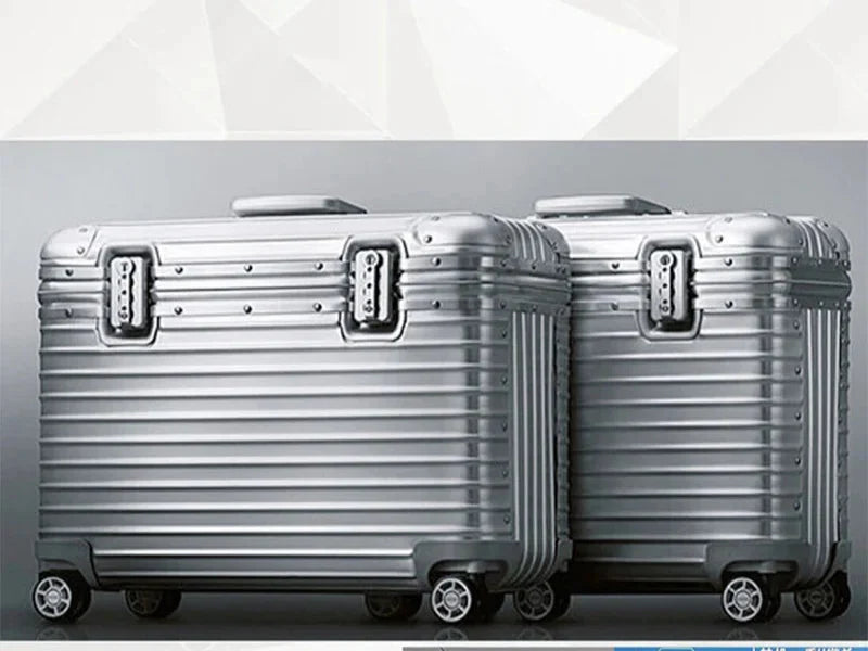 Monaco Aluminium-Magnesium Koffer als Kabinen- oder Aufgabegepäck; luxuriöse Hartschale mit 360° Rollen.