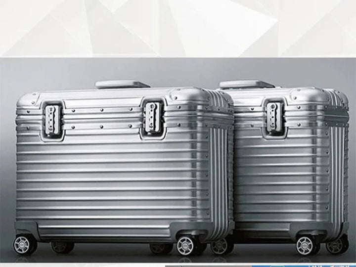 Monaco Aluminium-Magnesium Koffer als Kabinen- oder Aufgabegepäck; luxuriöse Hartschale mit 360° Rollen.