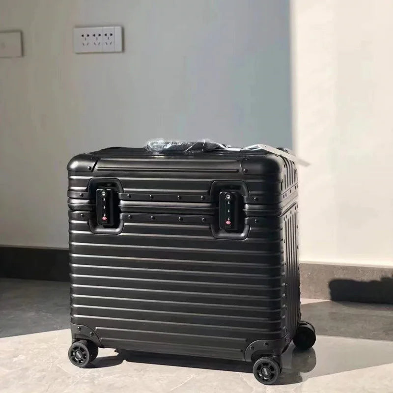 Business-Reisekoffer "Monaco": Stilvoller Aluminium-Magnesium Hartschalenkoffer für Kabinen- oder Aufgabegepäck.