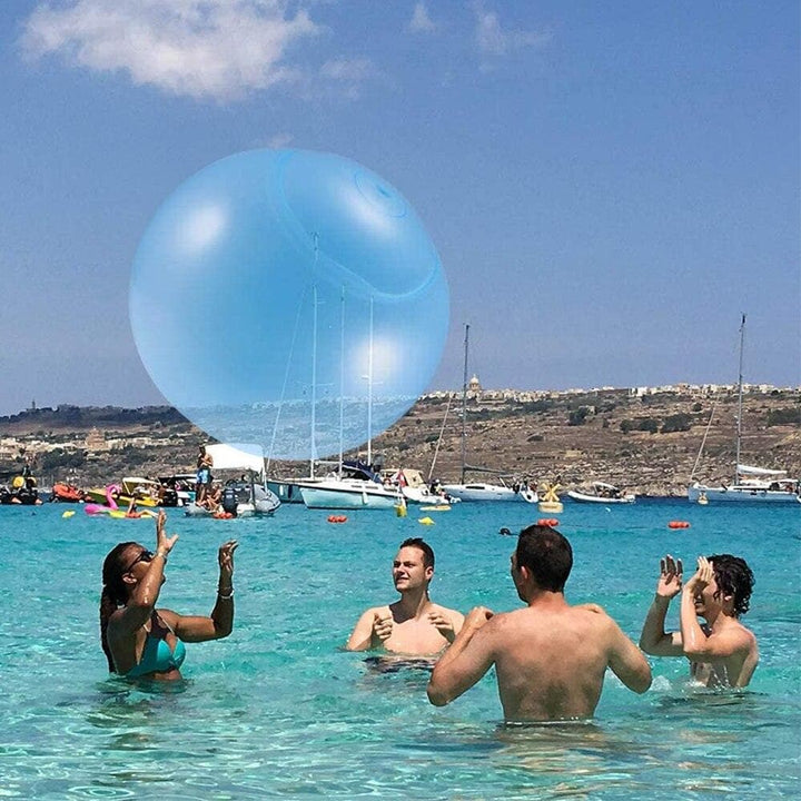 Detailansicht des robusten & flexiblen Materials vom riesigen Bubble-Ball, langlebig für intensiven Spielspaß.