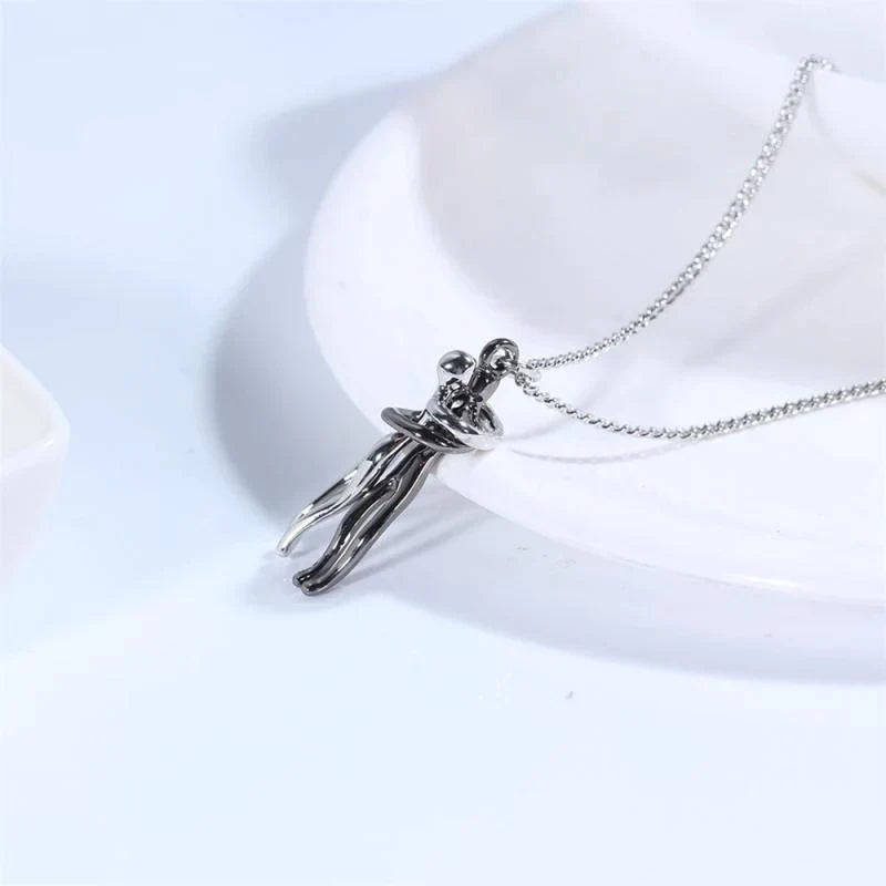 S925 Silber Paarhalskette, starkes Symbol für Liebe und Romantik. Unisex Design als Partnergeschenk.