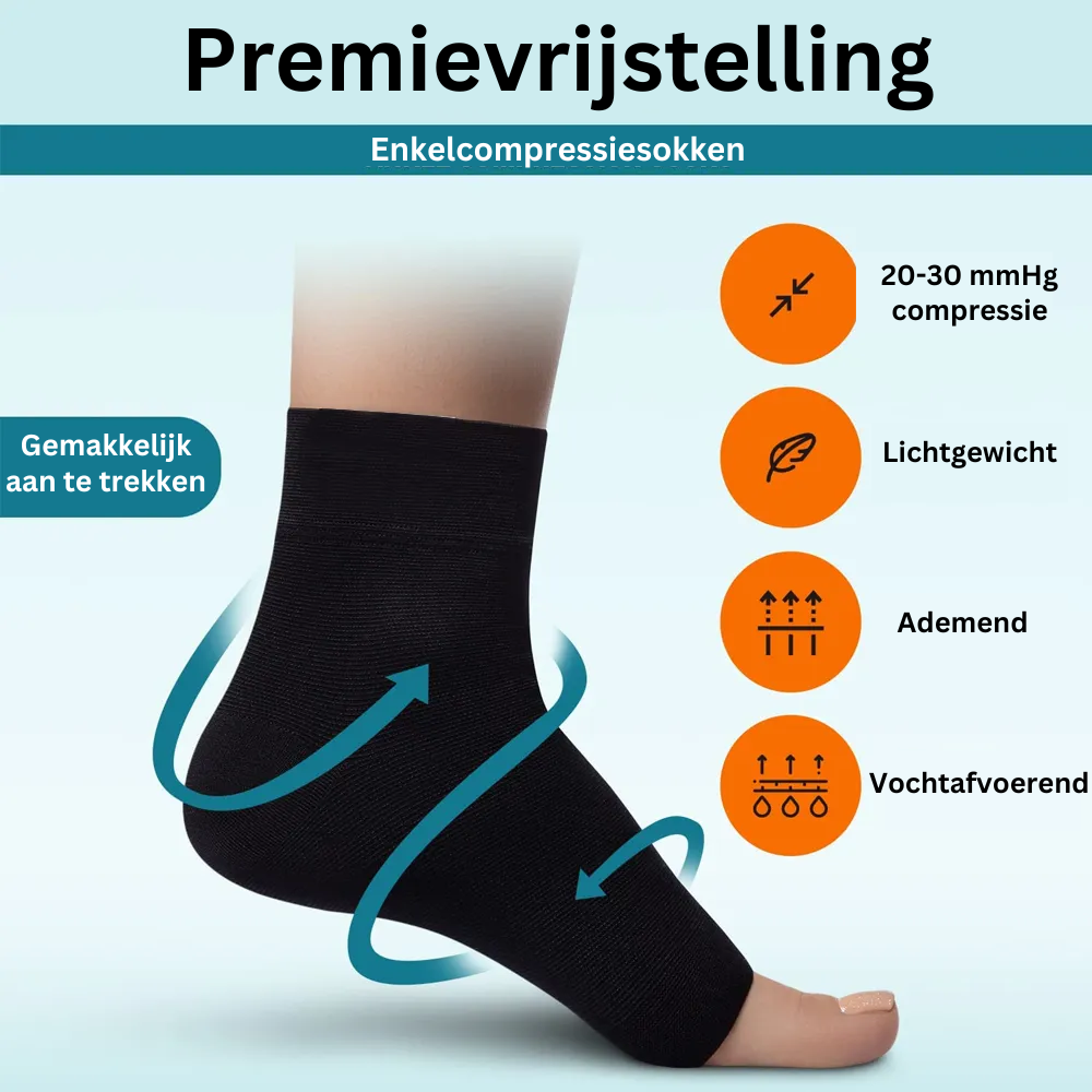 Stützende Unisex Kompressionssocken für Knöchel, ideal bei Plantarfasziitis, Neuropathie & Athletik.