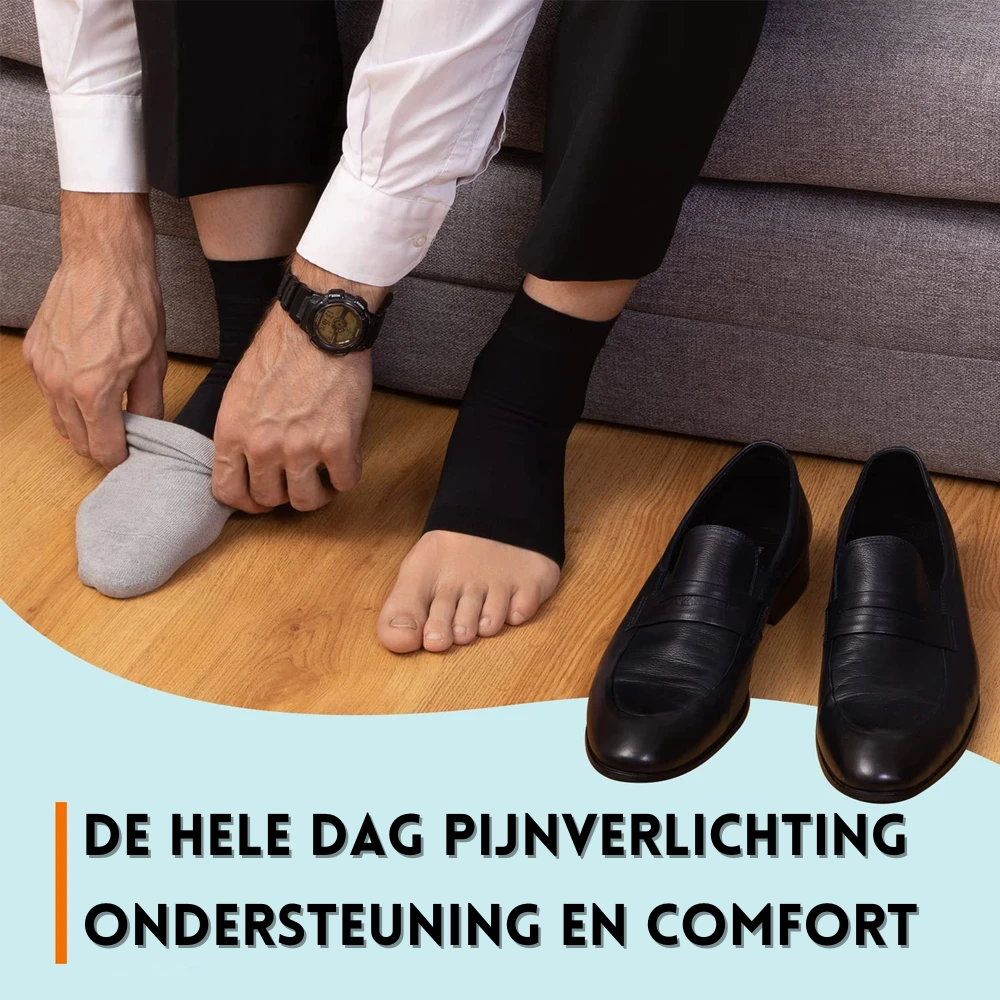 Kompressionssocken mit Knöchelstütze bei Plantarfasziitis, Neuropathie & Schwellung, Unisex.