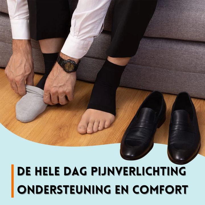 Kompressionssocken mit Knöchelstütze bei Plantarfasziitis, Neuropathie & Schwellung, Unisex.