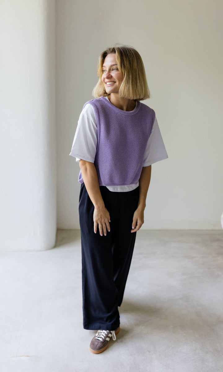 Stilvolle Damen High Waist Culotte, weite Sommerhose für Freizeit. Elegant, feminin und sehr komfortabel.