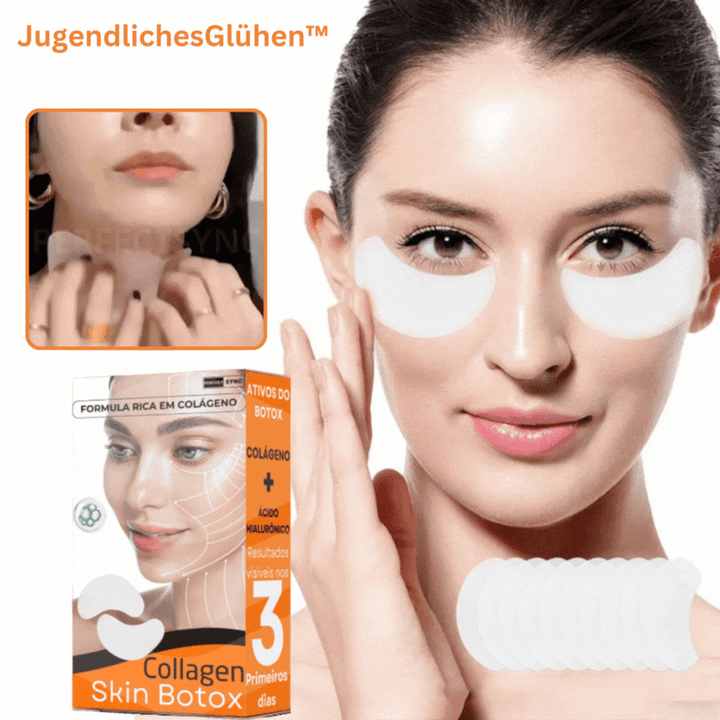 Gesichtsmaske mit Kollagen und Hyaluronsäure für Anti-Aging. Spendet Feuchtigkeit, strafft und glättet die Haut.