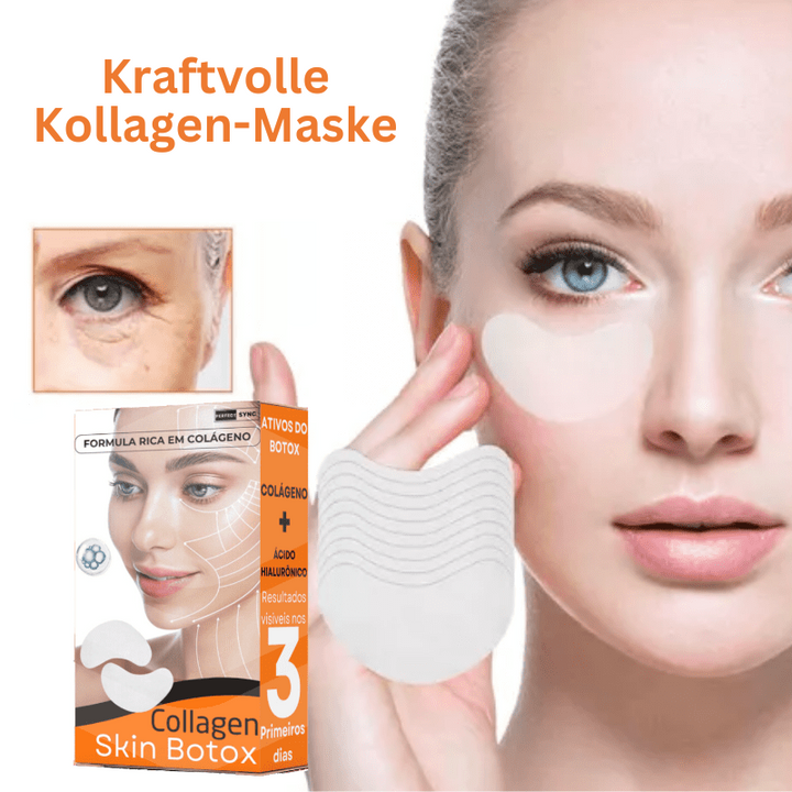 Anti-Aging Gesichtsmaske mit Kollagen & Hyaluronsäure. Für einen strahlenden Teint und intensive Feuchtigkeit.