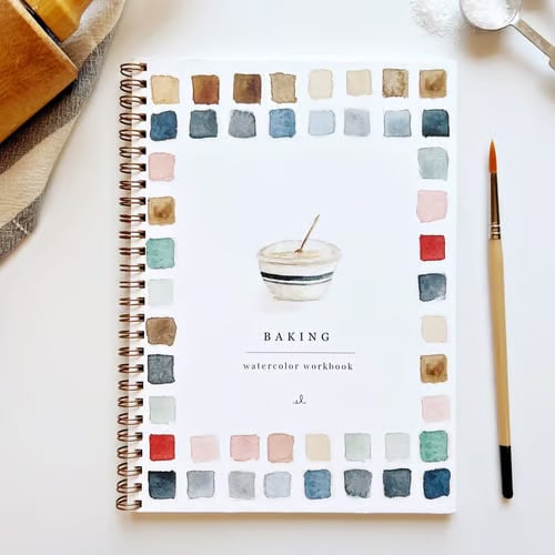 Praktisches Aquarell Malbuch für Kreative. Enthält Skizzen und Anleitungen für entspannende Kunstprojekte.