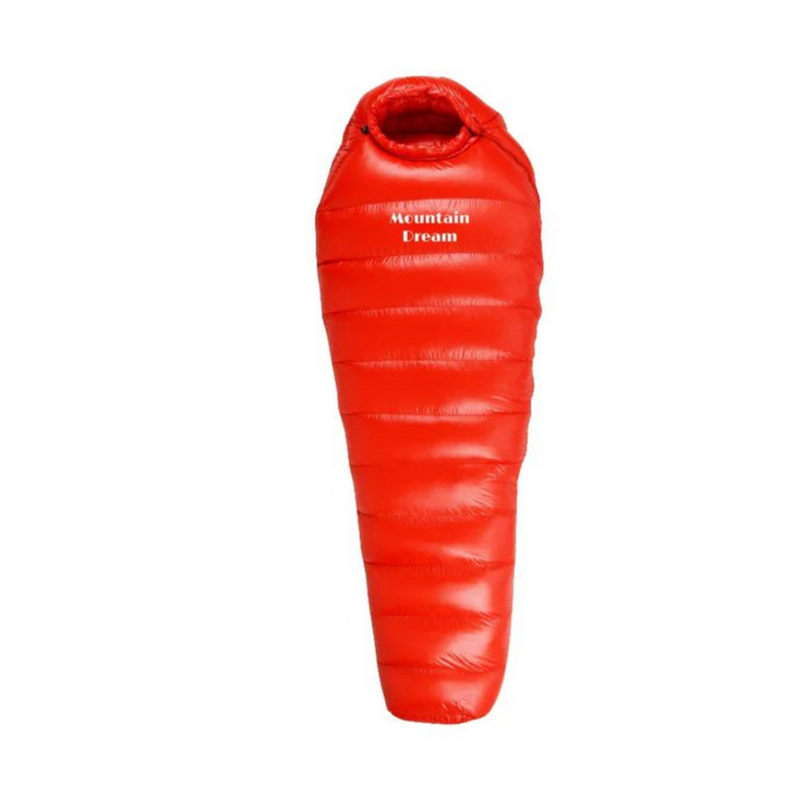 Hochisolierter ArcticNest Daunen-Schlafsack für Trekking & Outdoor. Optimaler Kälteschutz im Winter.