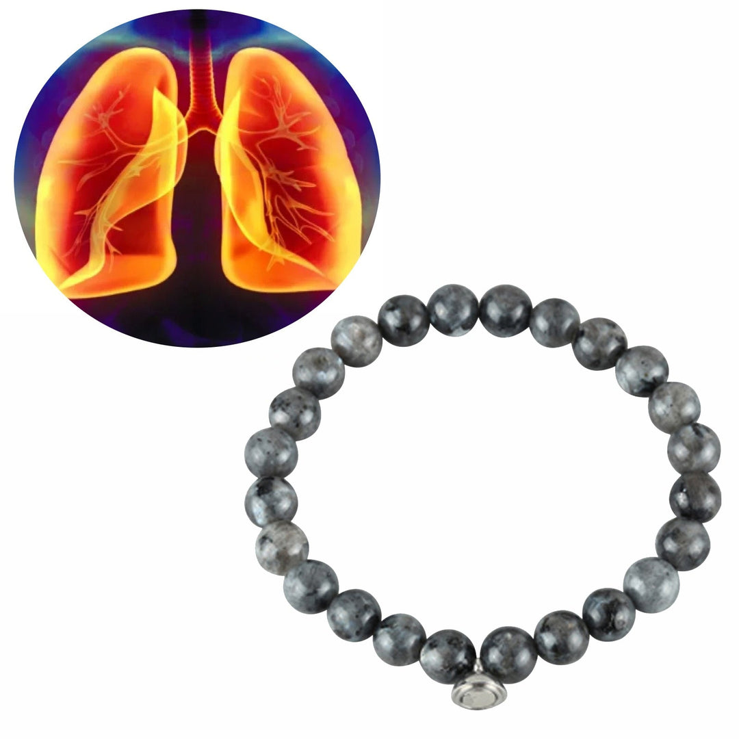 Unisex Armband am Handgelenk, unterstützt Raucherentwöhnung. Schwarzer Onyx Naturstein für Wohlbefinden & Entzug.