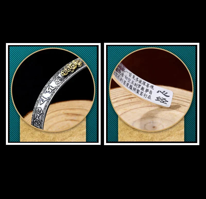 Hand hält Pixiu Reichtums-Armband, Glücksbringer & Schutz. Spiritueller Unisex-Schmuck für positive Energie.