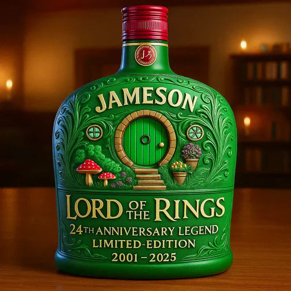 Herr der Ringe Whisky-Dekanter, limitierte 24. Jubiläumsedition. Edles Sammlerstück mit Mittelerde-Motiv für Fantasy-Fans.