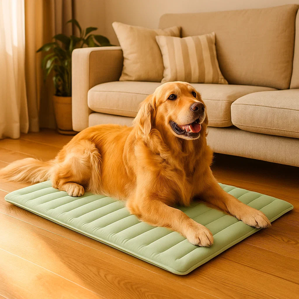 Innovatives Hundebett mit Kältefunktion, ideal für die Entspannung Ihres Haustieres an warmen Tagen.