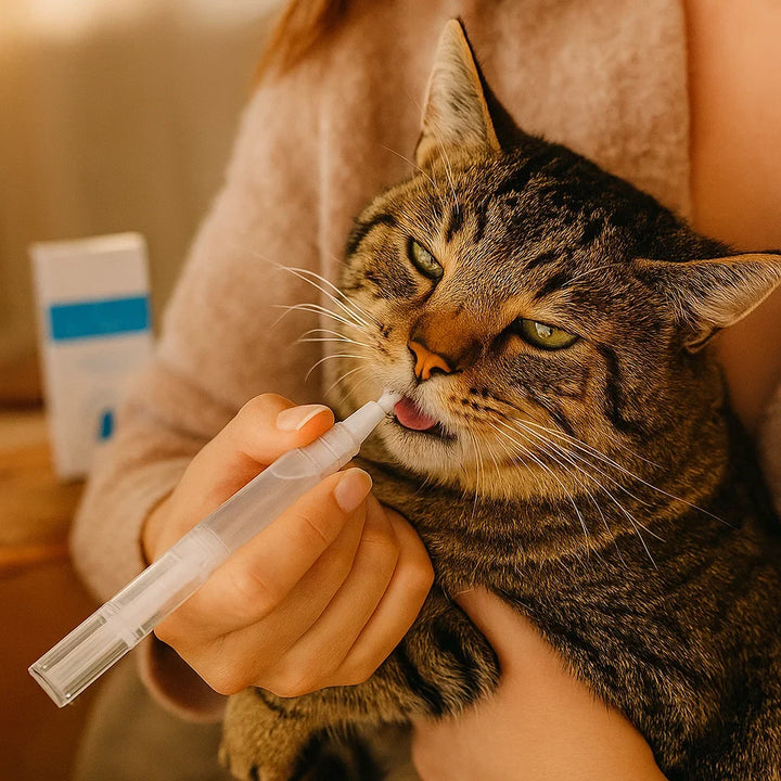 Katzen Zahnpflege-Stift zur Plaqueentfernung & Zahnsteinreduktion. Optimale Tierhygiene & Mundpflege Katze.