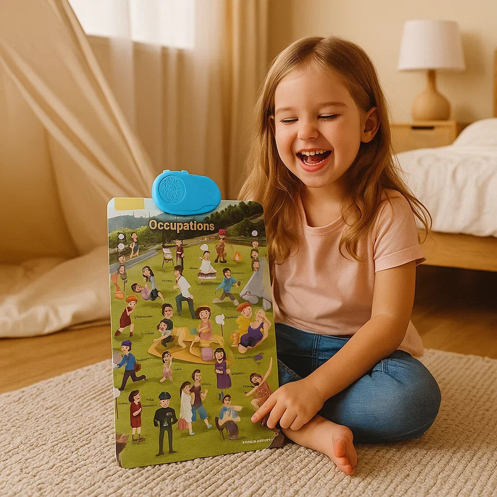 Pädagogisches Geschenk für Kinder: Interaktive Englisch Lerntafel für spielerisches Sprachenlernen.