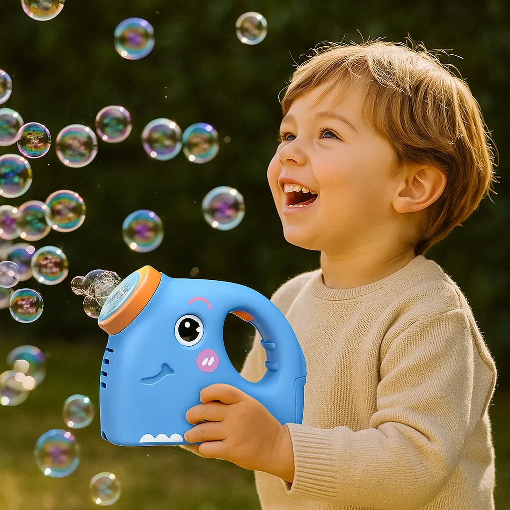 Niedlicher Elefant Seifenblasenautomat für Kinder, zaubert magische Blasen für Partys und Outdoor.