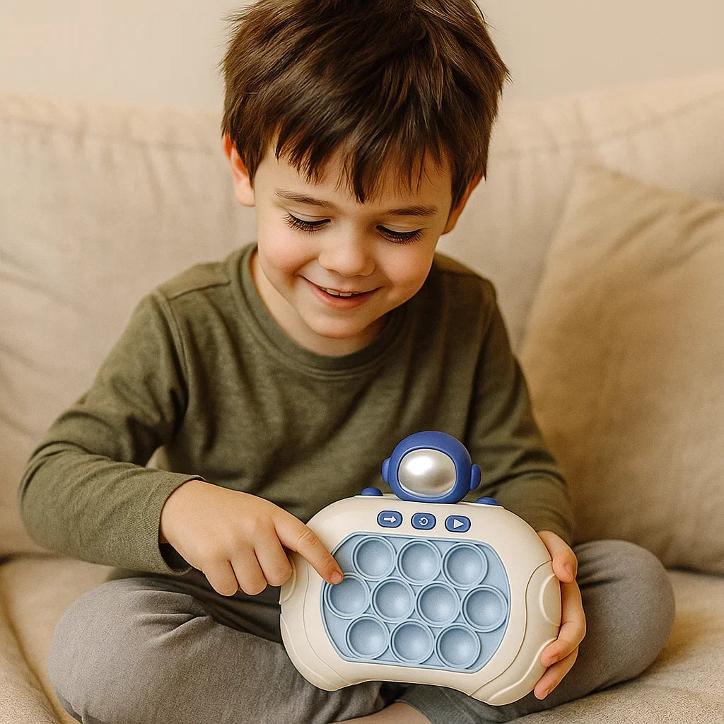 Familienspiel Reaktions-Ploppspiel, ideal für Geschicklichkeits-Wettbewerbe mit Kindern.