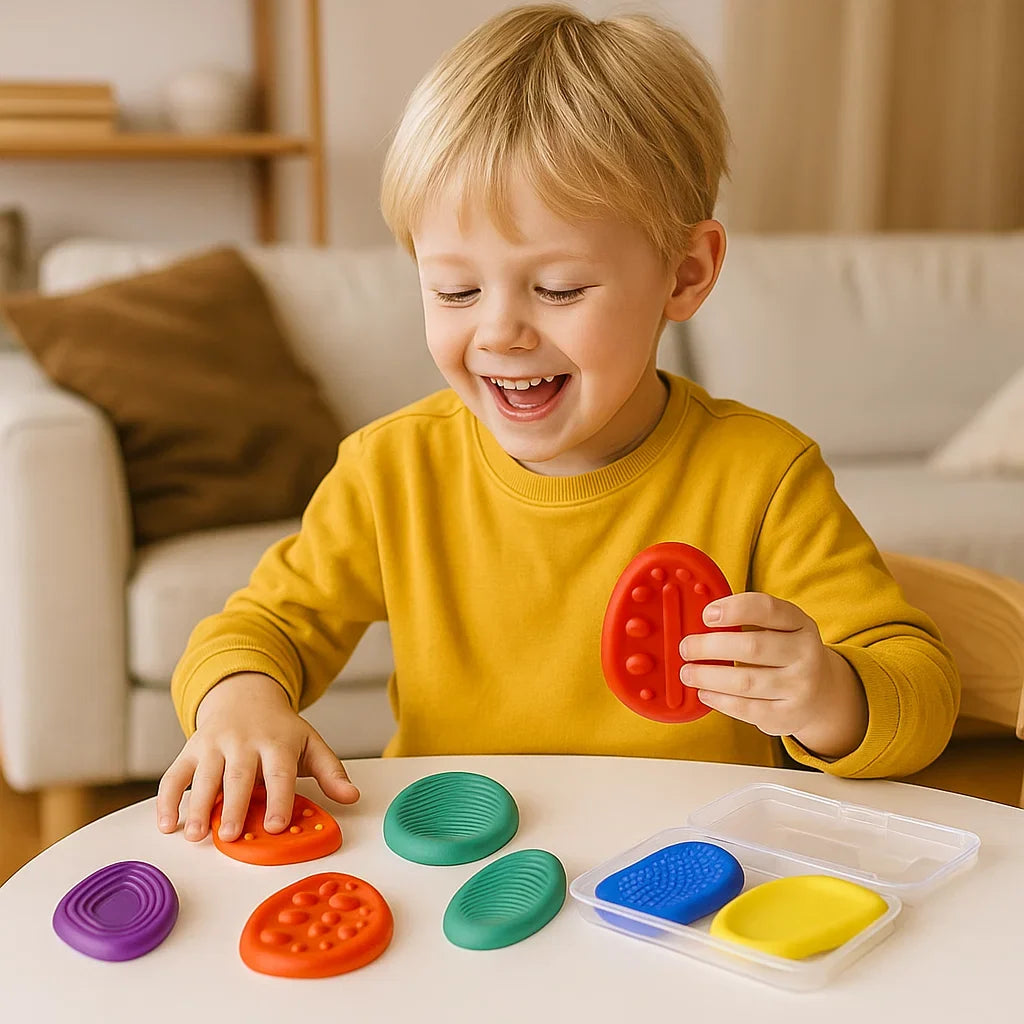 Sensorische Sorgensteine: Effektive Stressreduktion & Ruhe. Ergonomisch für Hände, fördert Achtsamkeit & Fokus.