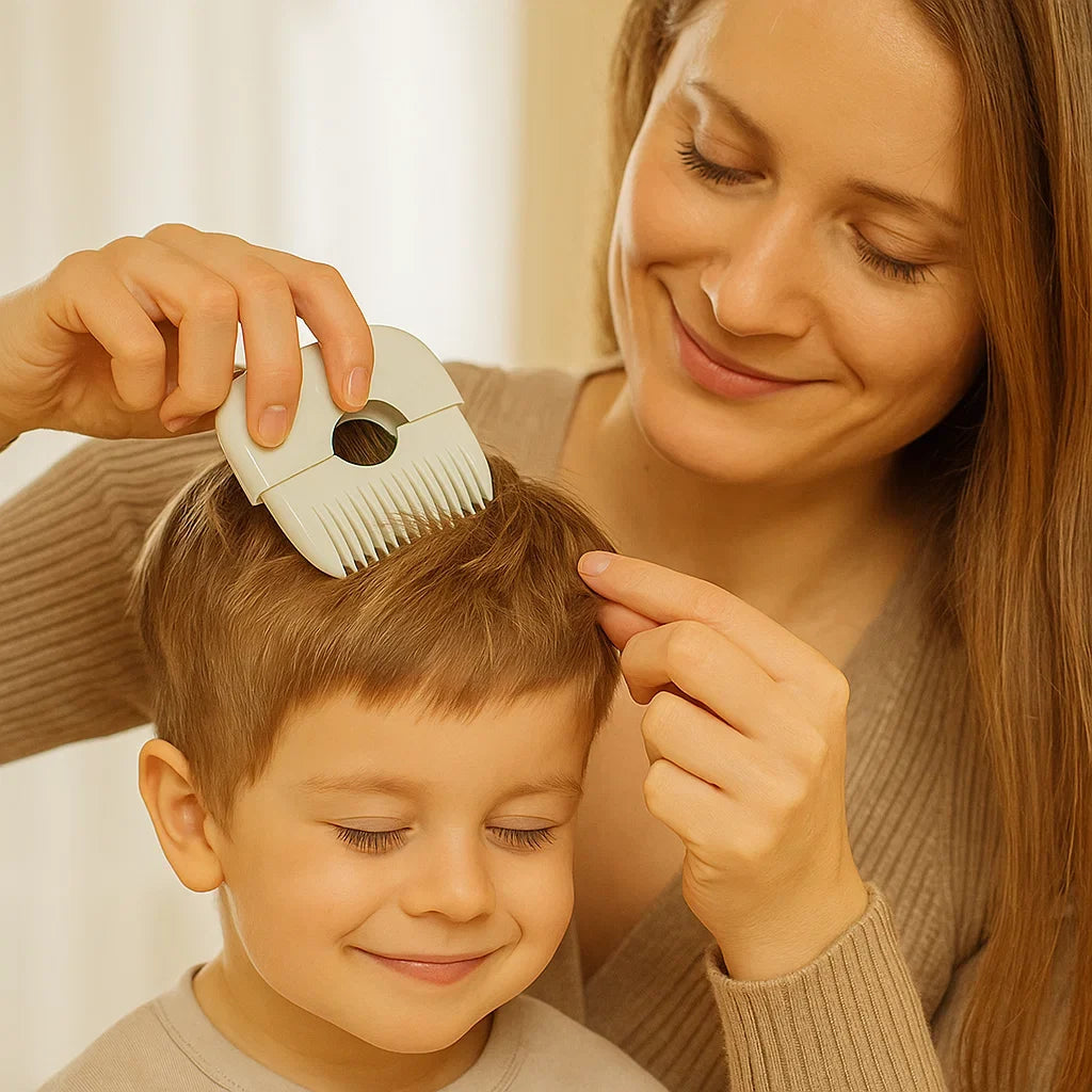 Haarschneidekamm für kleine Köpfe, fördert entspannte Frisierroutine zu Hause.