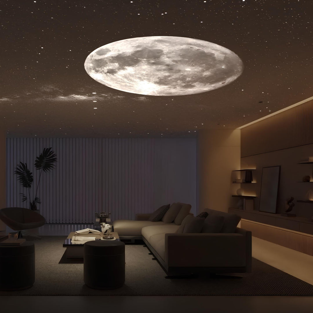 AstroGlow Sternenhimmel Projektorlampe zaubert magisches Universum an Decke. Ideal für entspannte Atmosphäre im Zuhause.