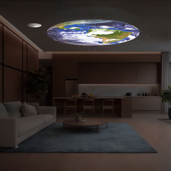Magische AstroGlow Raumprojektorlampe projiziert realistischen Sternenhimmel, ideal zur Entspannung & als Nachtlicht.