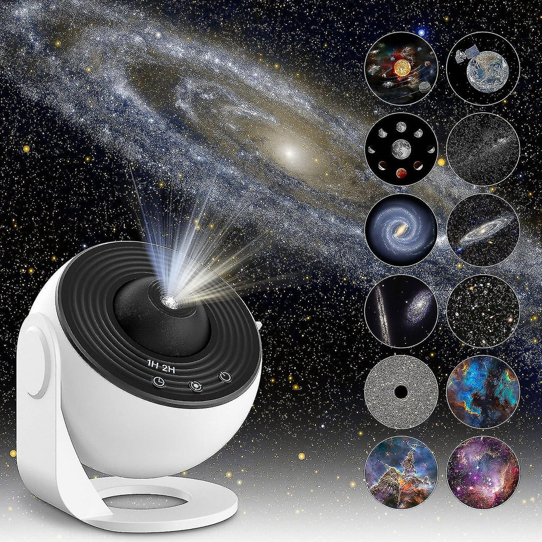AstroGlow Projektorlampe verwandelt den Raum in ein faszinierendes Universum mit funkelnden Sternen & Nebeln.