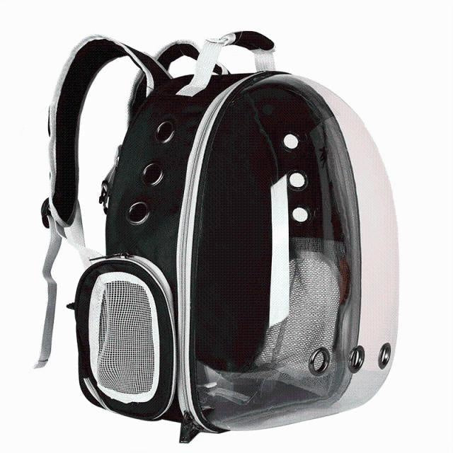 Praktischer Haustierrucksack mit Sichtfenster & verstellbaren Gurten für optimalen Komfort.