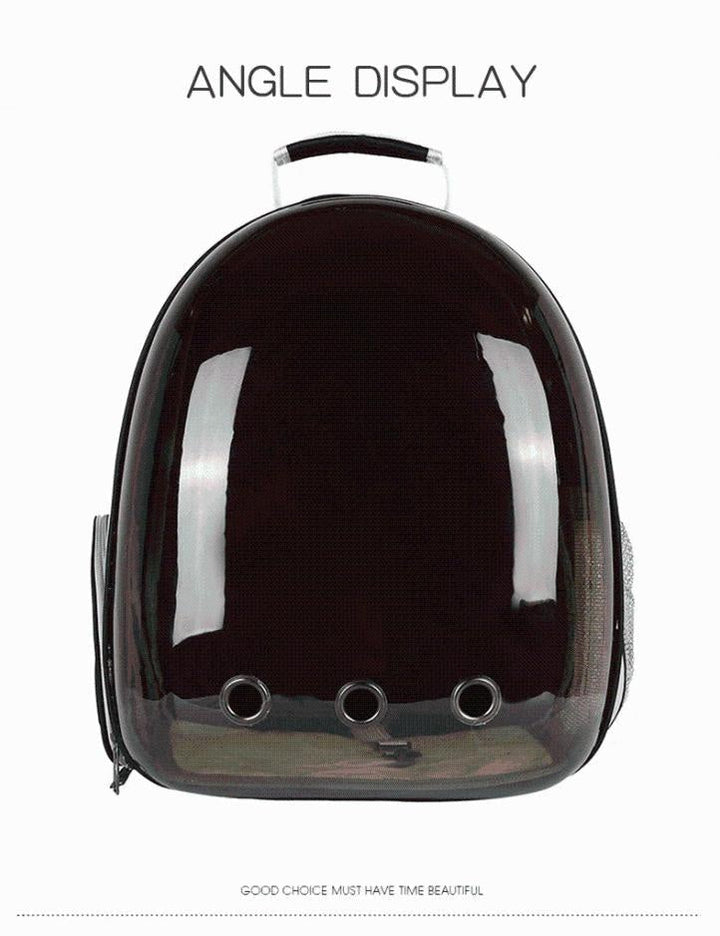 Hands-free Haustiertransport: Belüfteter Katzenrucksack mit transparentem Sichtfenster.