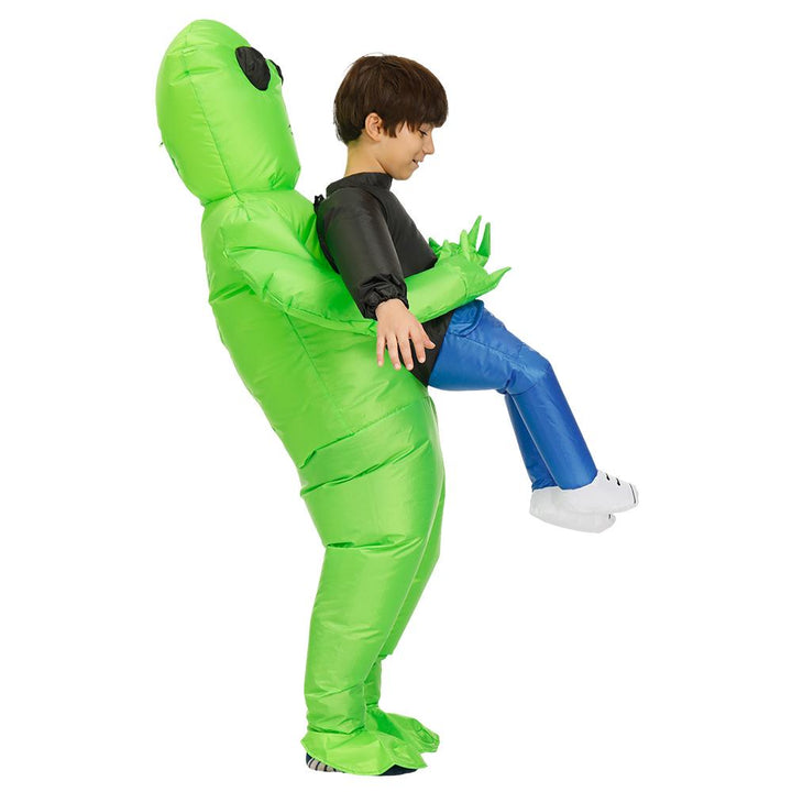 Außergewöhnliches Alien-Kostüm für Halloween & Fasching, aufblasbar, sorgt für Lacher auf jeder Party.