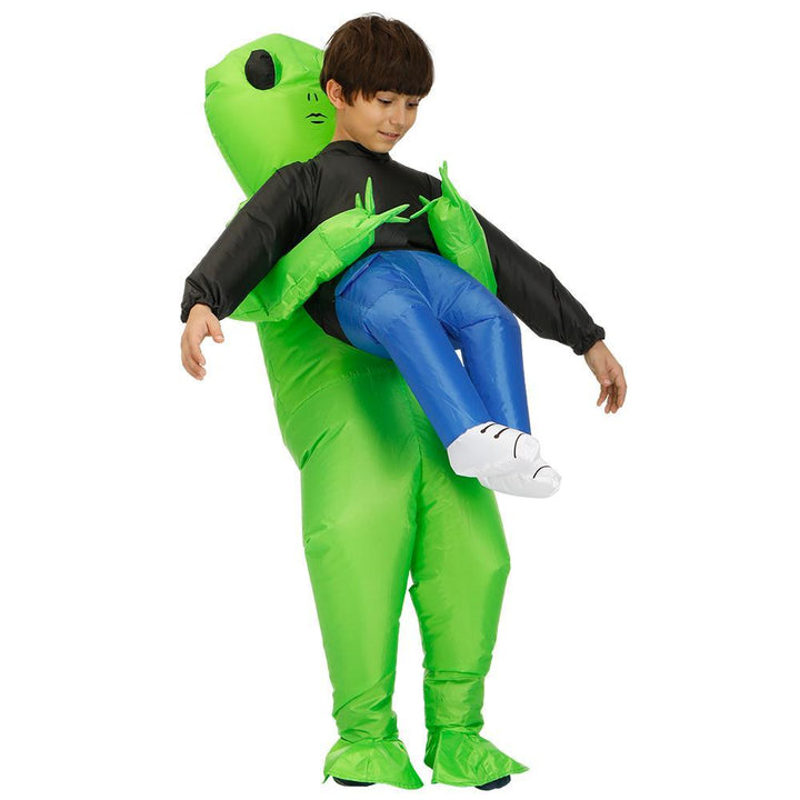 Aufblasbares Kostüm, das eine lustige Alien-Entführung darstellt. Idealer Party-Hit für Halloween & Karneval.