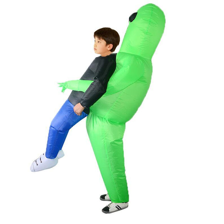 Unisex aufblasbares Alien Halloween Kostüm für Kinder und Erwachsene. Perfekt für Party & Grusel.