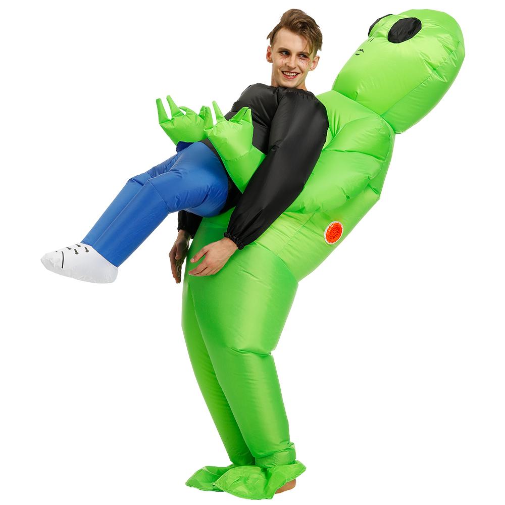Gruseliges aufblasbares Alien Kostüm für Halloween Party, ideal für Erwachsene und Kinder.