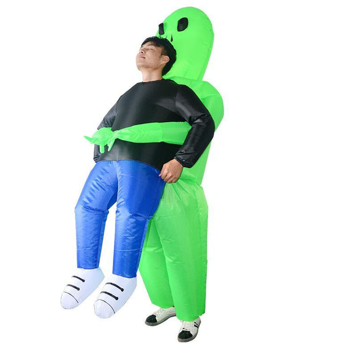 Aufblasbares Alien Attack Kostüm, perfekt für Halloween Verkleidung, bringt Gruselspaß für Kinder & Erwachsene.