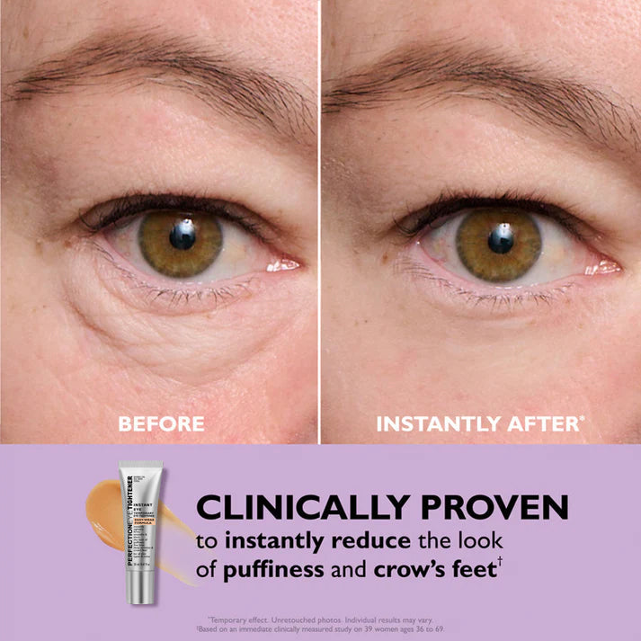 Weiße Tube Augencreme gegen Augenringe und Falten. Kosmetik für einen sofort frischen Blick.