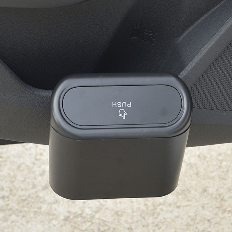 Praktischer Auto-Organizer & Mülltonne für Abfall; hält den Auto-Innenraum sauber und ordentlich dank Deckel.