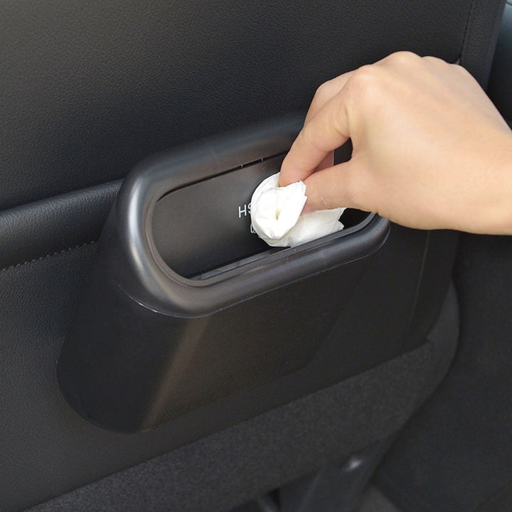 Einfach zu befestigende Auto-Mülltonne mit Deckel, schafft Sauberkeit & Ordnung im Fahrzeug und kontrolliert Gerüche.