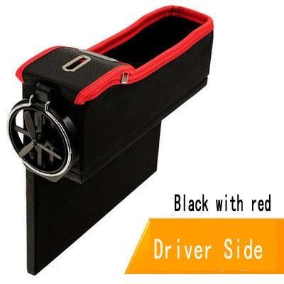 Einfacher Auto Organizer aus PU Leder für die Sitzlücke. Schafft schnell Ordnung und zusätzlichen Stauraum.