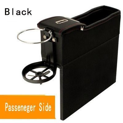 Multifunktionaler Auto Organizer mit integriertem Becherhalter aus PU Leder, ideal als Lückenfüllung.