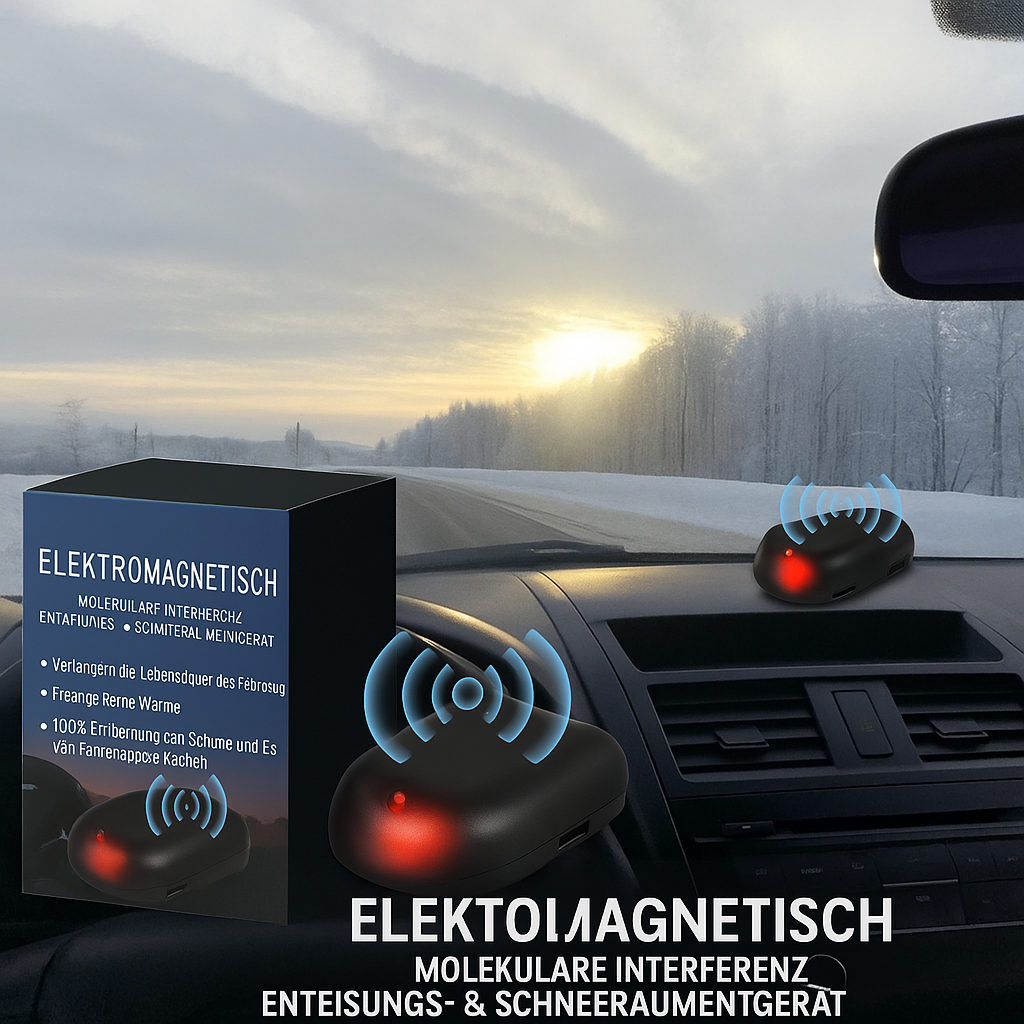 Solarbetriebener Auto Schnellenteiser für kratzfreie Enteisung von Fahrzeugscheiben. Effizientes Winterzubehör.