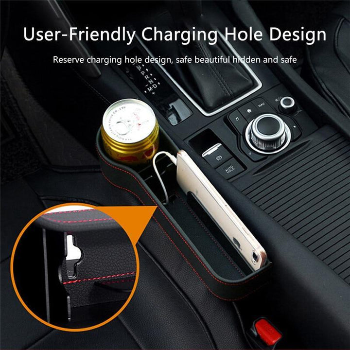 Eleganter Auto-Sitz-Organizer aus PU-Leder für den Spalt, bringt Stil und Ordnung in Ihr Fahrzeug-Cockpit.