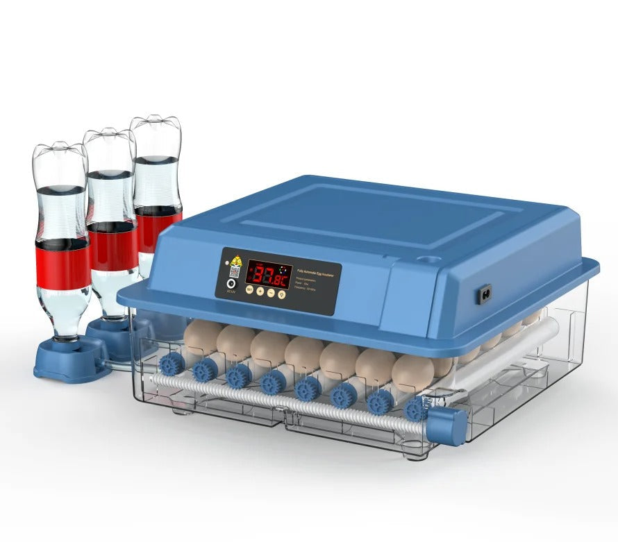 Automatische Brutmaschine HatchEase für Geflügelzucht, vollautomatisch mit Temperatur- & Feuchtigkeitskontrolle.