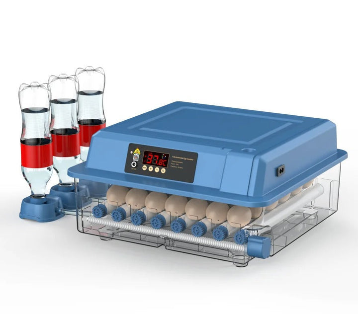 Automatische Brutmaschine HatchEase für Geflügelzucht, vollautomatisch mit Temperatur- & Feuchtigkeitskontrolle.