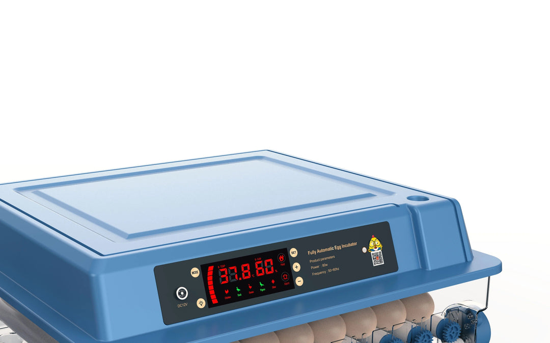 Digitale Brutmaschine HatchEase mit automatischer Eierwendefunktion für erfolgreiche Kükenzucht.