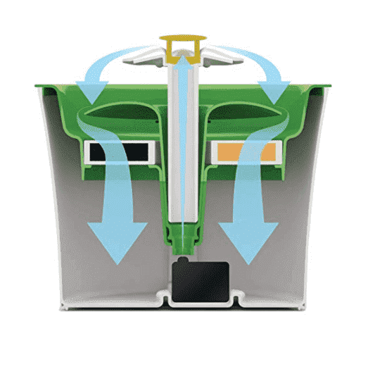 Automatischer Wasserbrunnen für Haustiere (PP-Kunststoff), bietet kontinuierlich frisches, gefiltertes Wasser.
