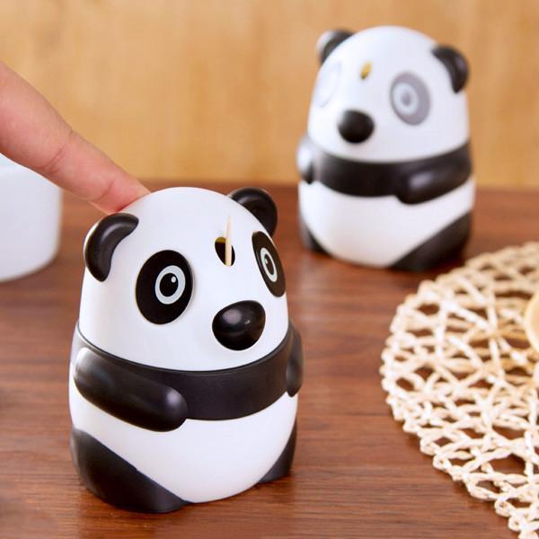 Niedlicher Panda Zahnstocher-Spender, automatisch und praktisch, ein Highlight für jeden Esstisch.
